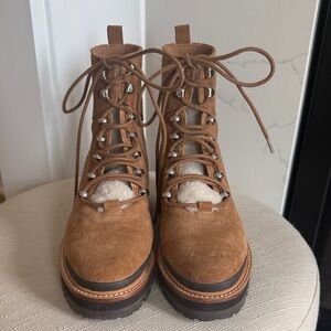 Marc Fisher Brown Suede Lace-Up Women's Boots